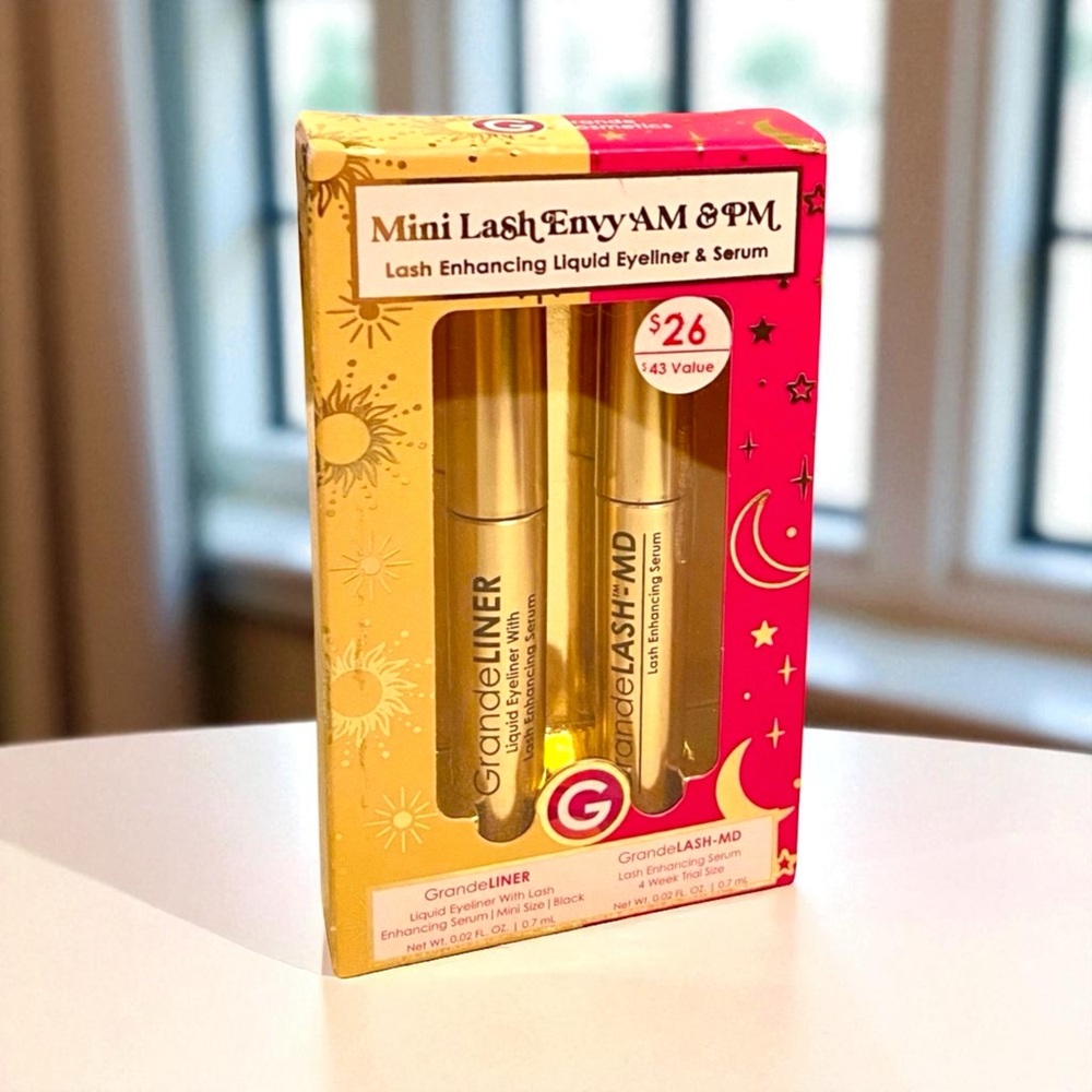 💎 GRANDE COSMETICS Lash Envy Lash Enhancing Liquid Eyeliner & Lash MD Serum